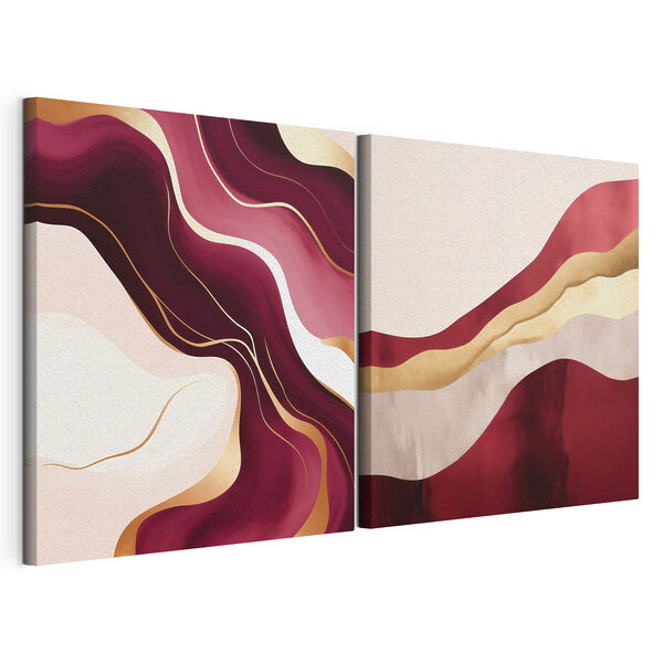 Stampa su tela modulare Colori fluidi e curve morbide