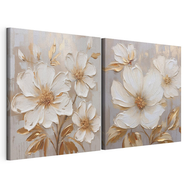 Blooming flowers in soft tones