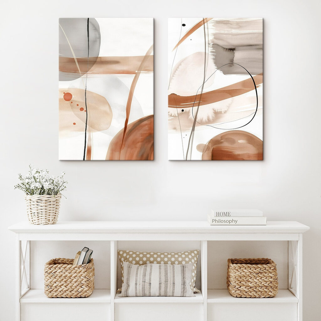 Abstract shapes in warm tones