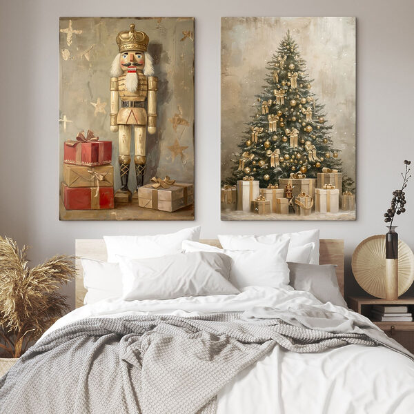 Nutcracker and a christmas tree