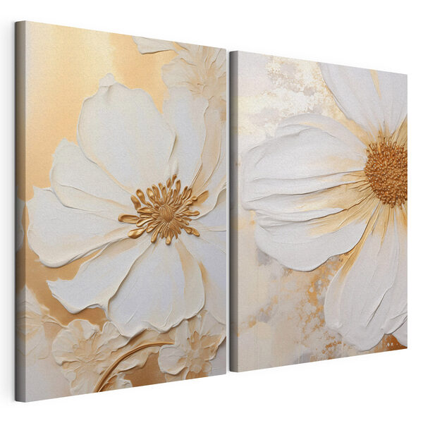 Stampa su tela modulare - Elegante decorazione da parete con motivi floreali