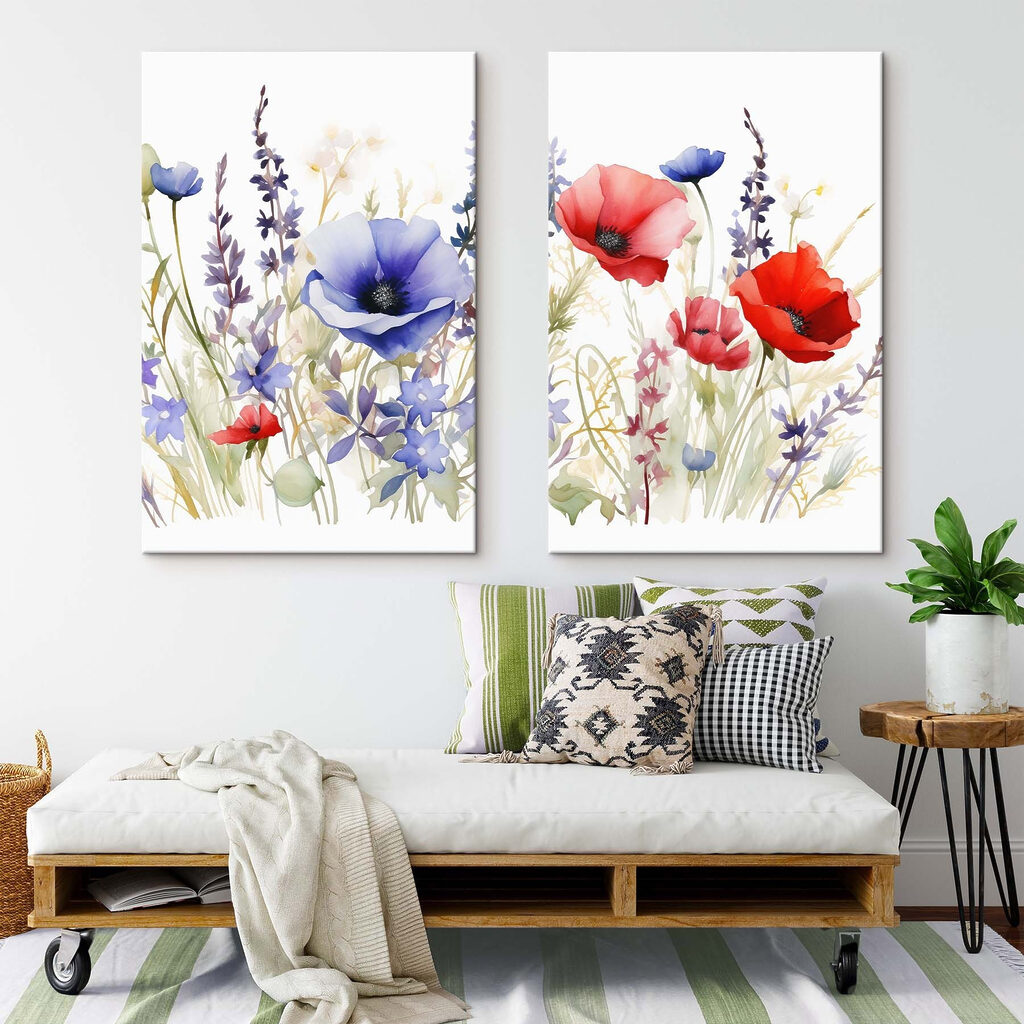 Painting of flowers and plants