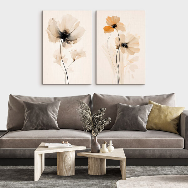 Delicate blooms in soft hues