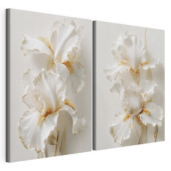 Stampa su tela modulare Collage di fiori bianchi
