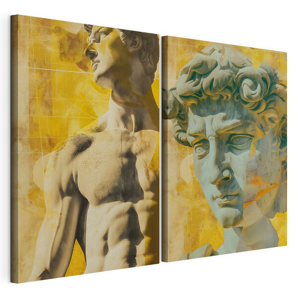Stampa su tela modulare Collage di una statua