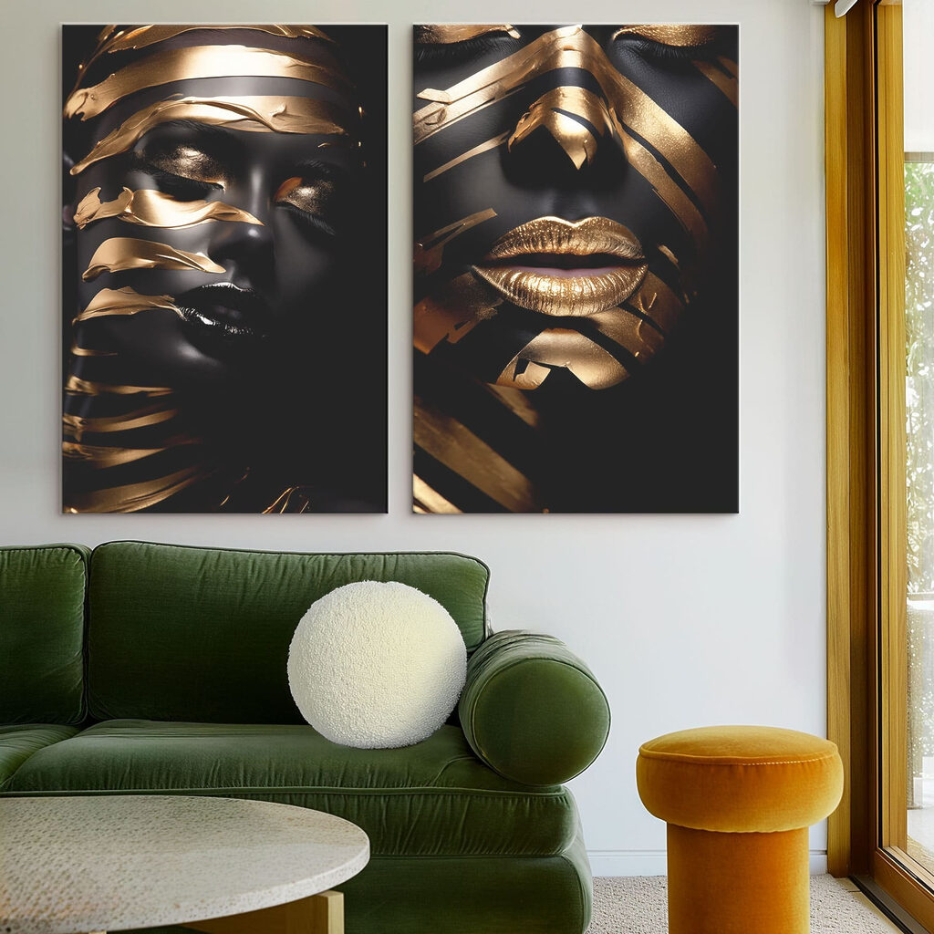 - Striking contrast of colors and textures