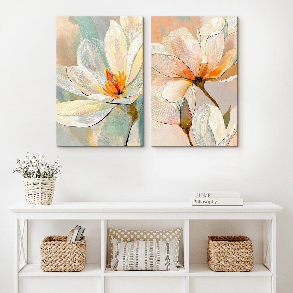 Delicate blooms in soft hues