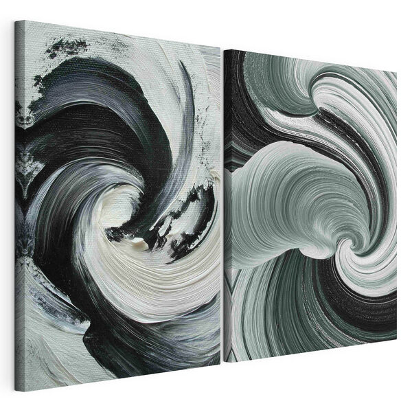 Stampa su tela modulare Vortici dinamici di colori monocromatici