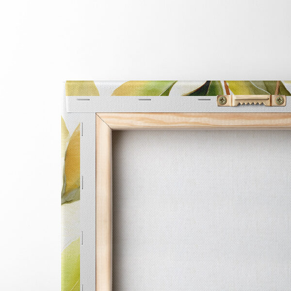 Watercolor painting of pears on a branch