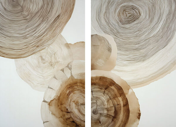 Nature-inspired abstract design in neutrals