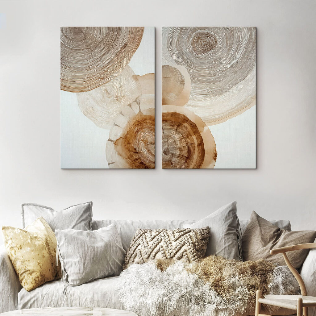 Nature-inspired abstract design in neutrals