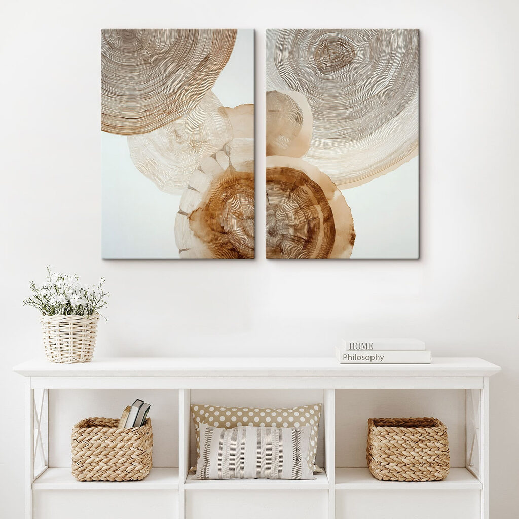 Nature-inspired abstract design in neutrals