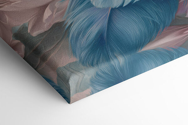 Delicate blooms with feather accents