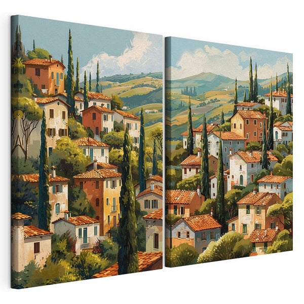Painting of a town