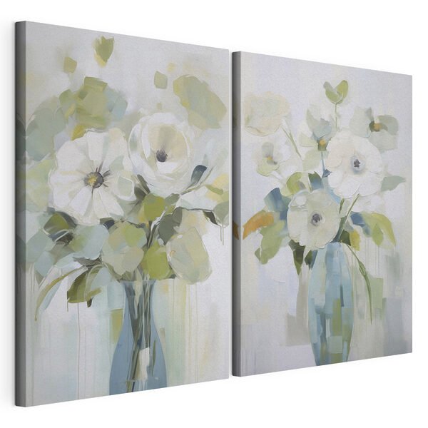 Painting of flowers in a vase