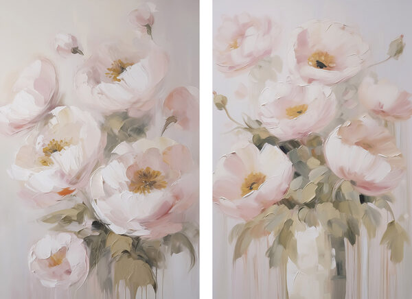 Painting of flowers in a vase