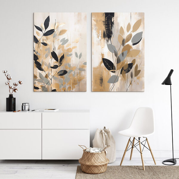 Painting of leaves and branches