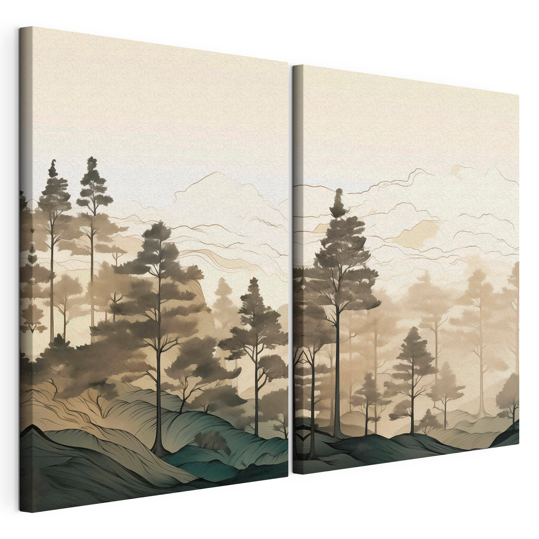 Screenshot of a painting of a forest