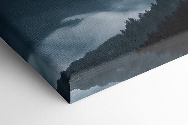 Collage of mountains with fog