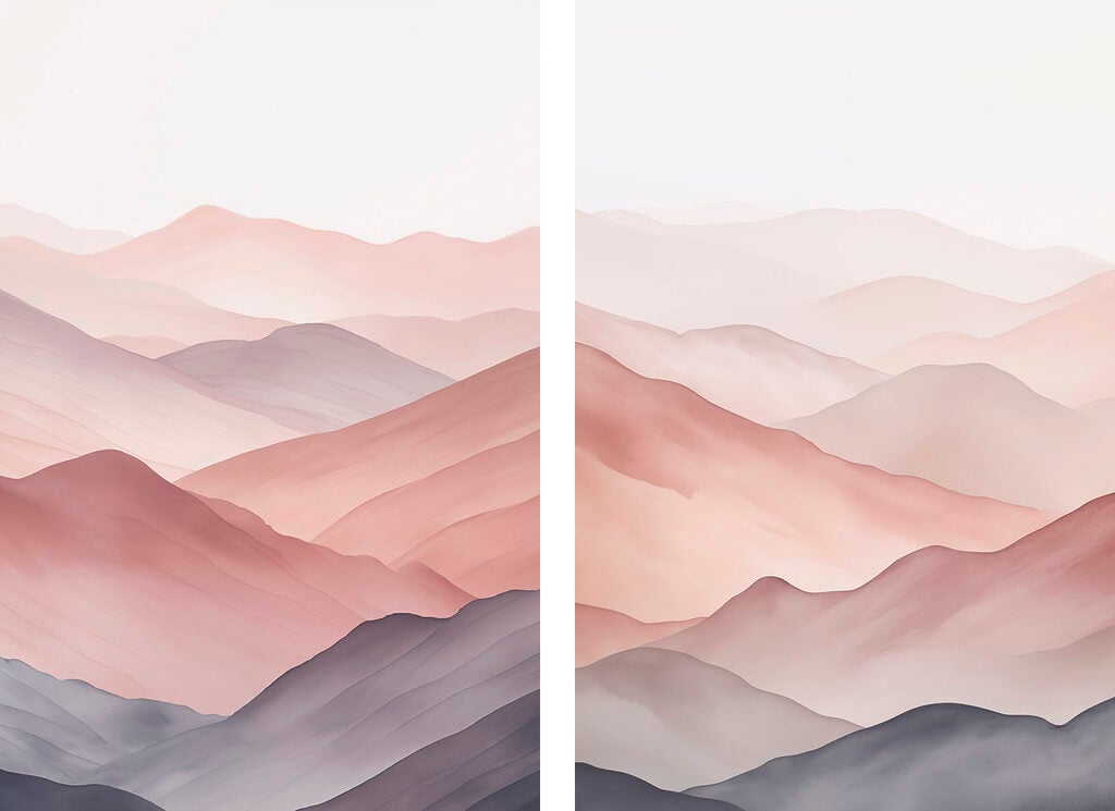 Screenshot of a painting of a mountain range