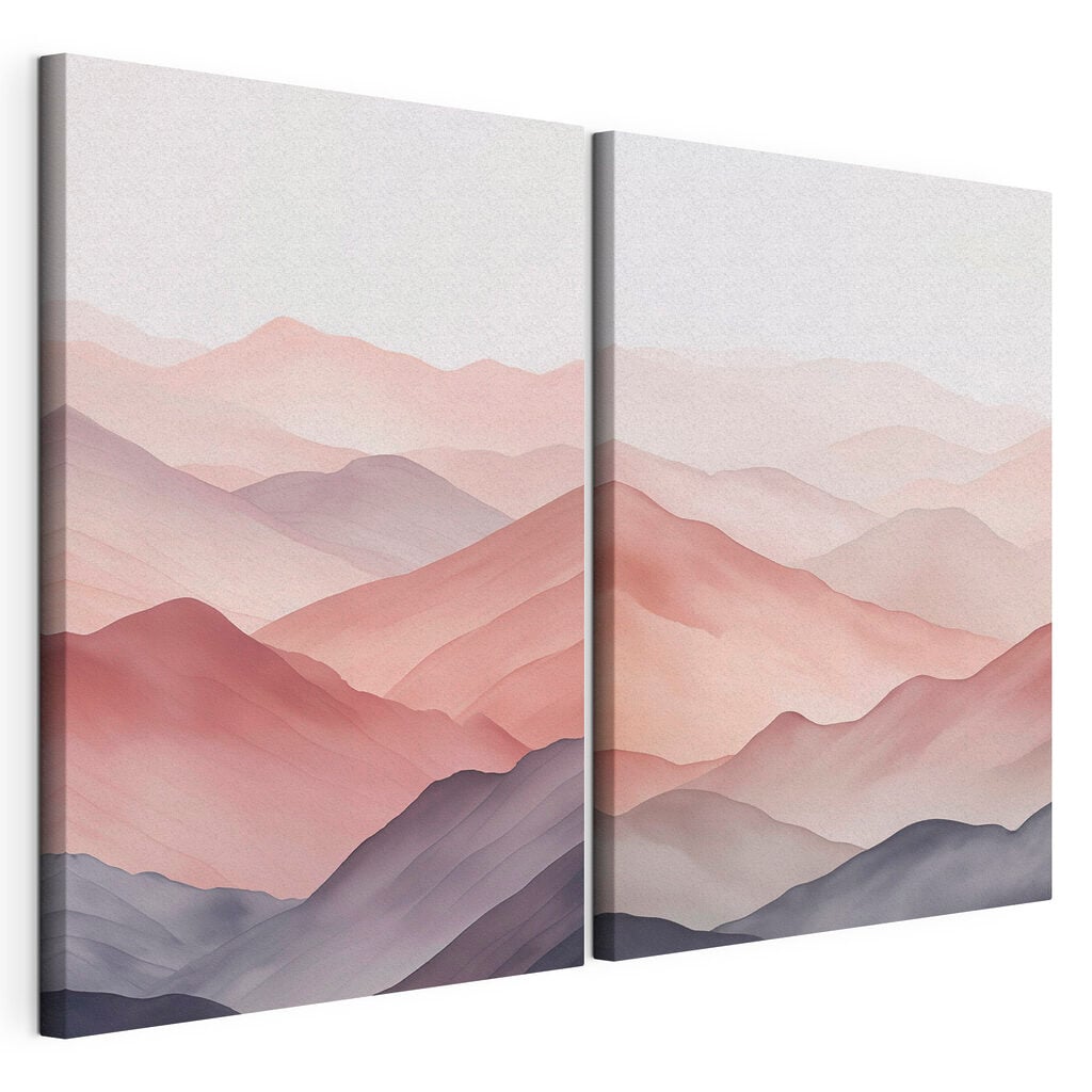 Screenshot of a painting of a mountain range