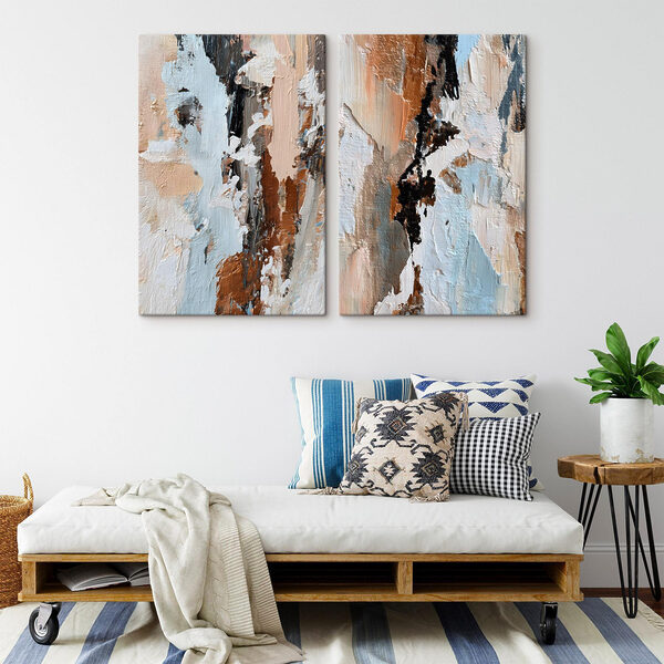 Abstract composition in soft hues