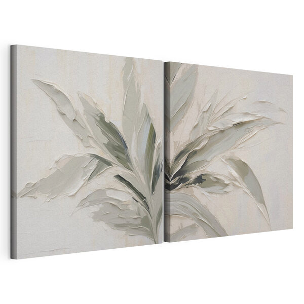 Lush leaves in soft tones