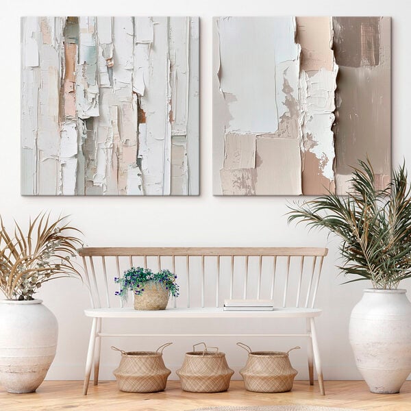 Textured layers in soft neutral tones