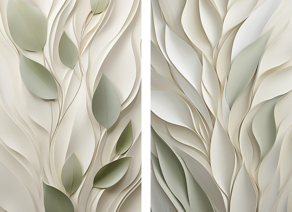 Nature-inspired patterns in soft hues