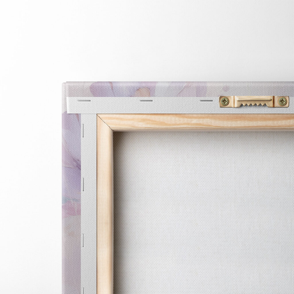 Painting of flowers on a white surface