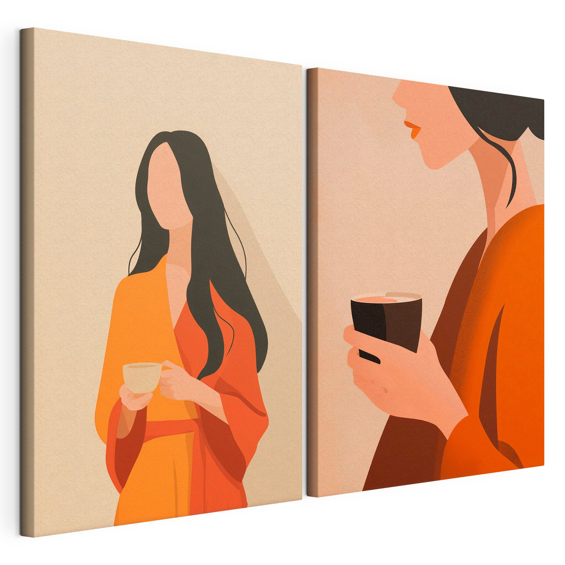 Woman holding a cup of coffee