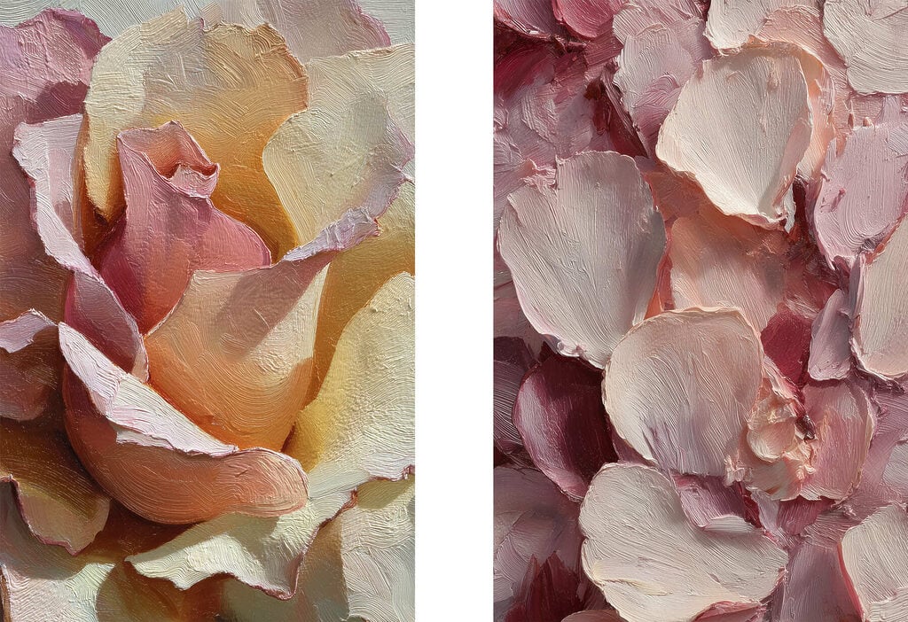 Soft hues of blooming petals