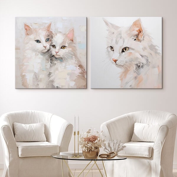 Two cats paintings