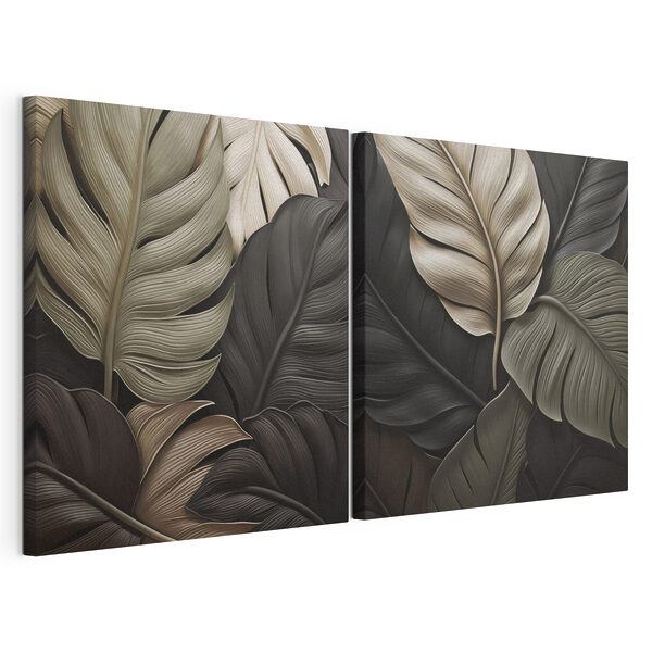 Elegant leaves in harmonious colors