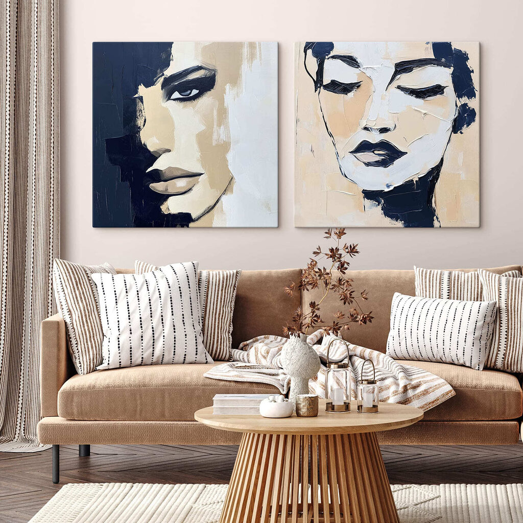 Painting of a woman's face