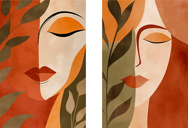 Collage of a woman's face