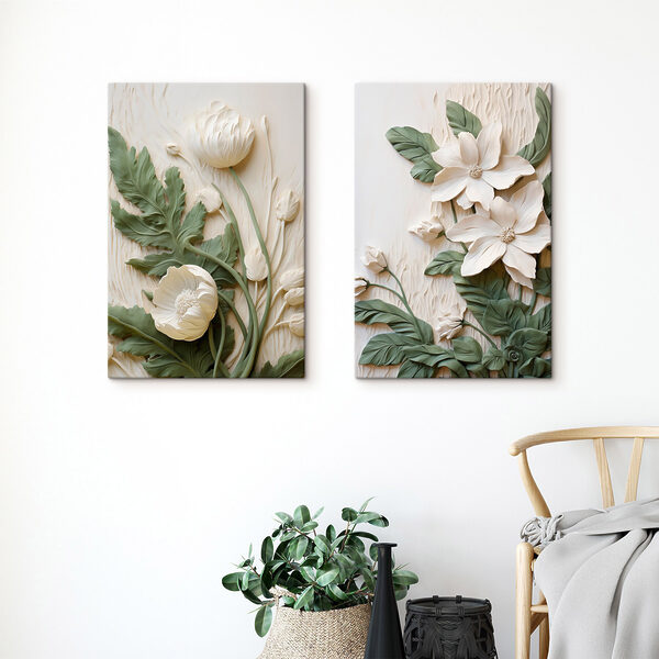 Elegant floral designs in soft hues
