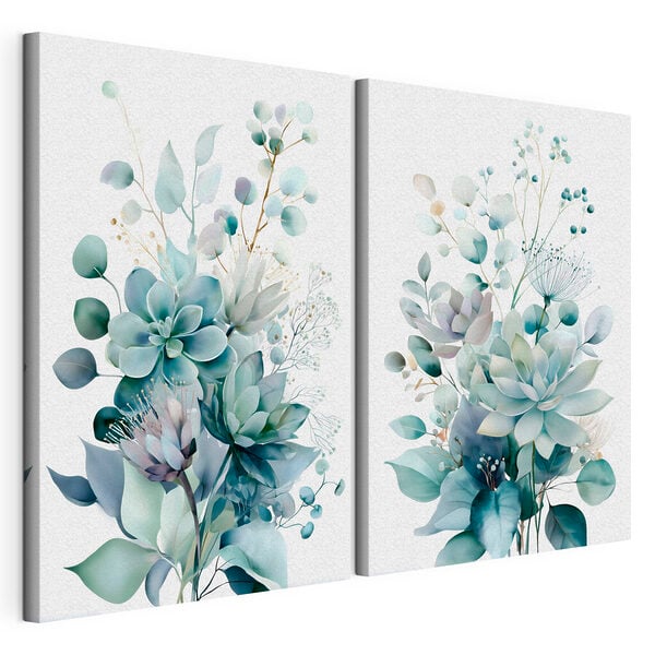 Delicate greenery in soft hues