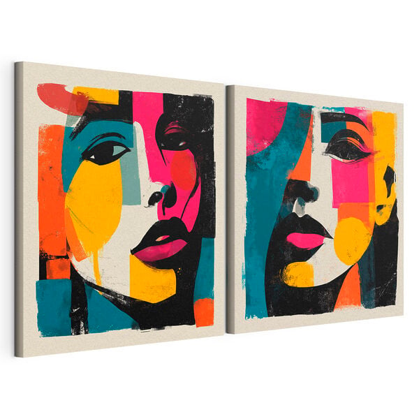 Couple of posters of women's faces
