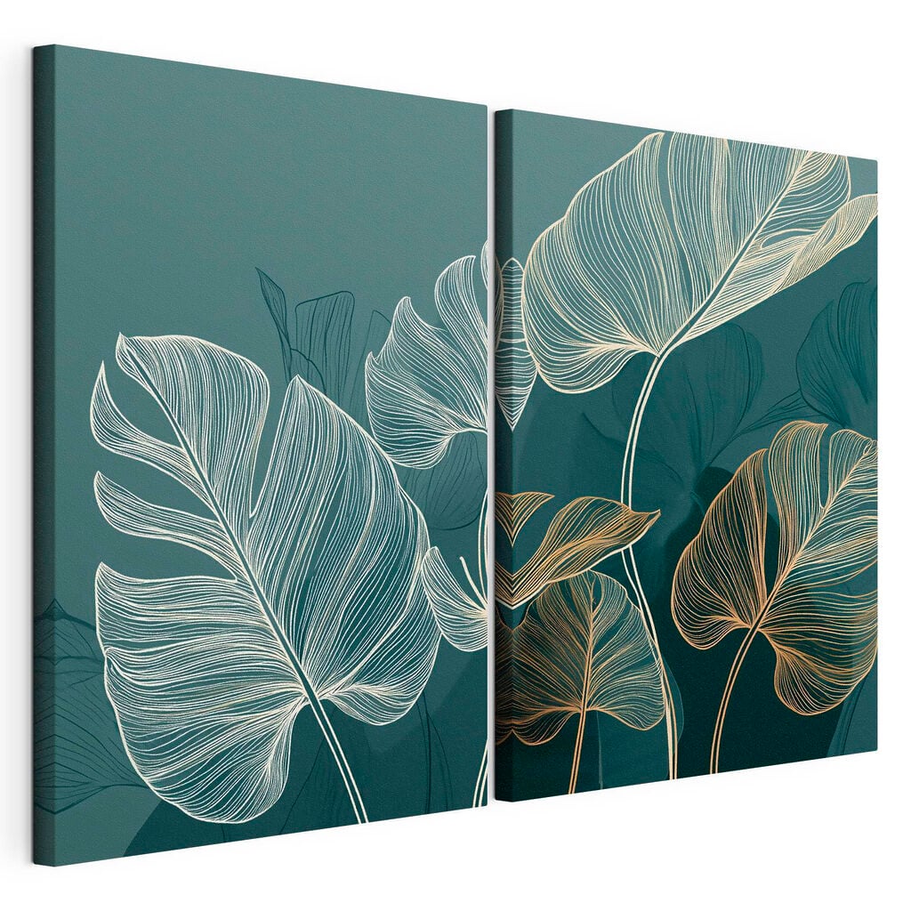 Delicate leaves in soft colors