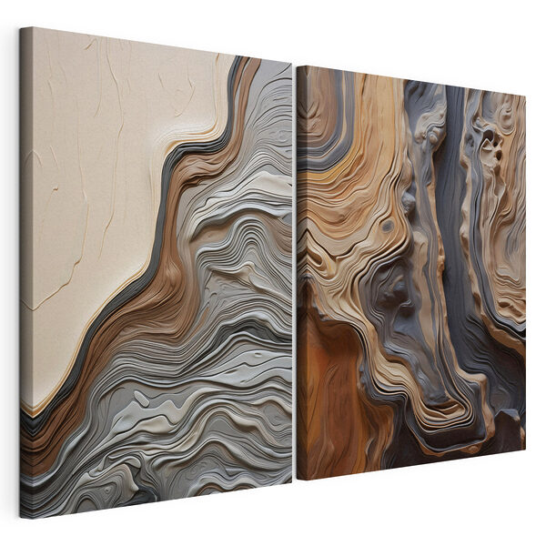 - Flowing lines in harmonious colors