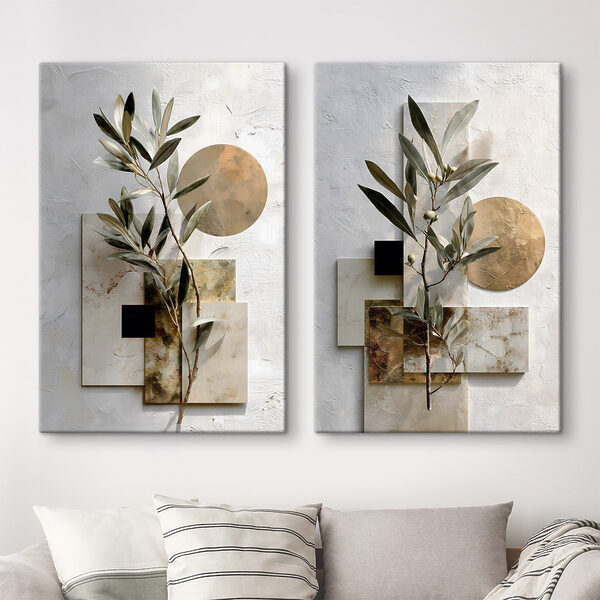 Natural elegance with leafy accents