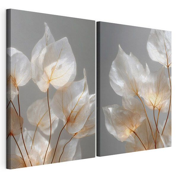 Delicate leaves capturing soft light