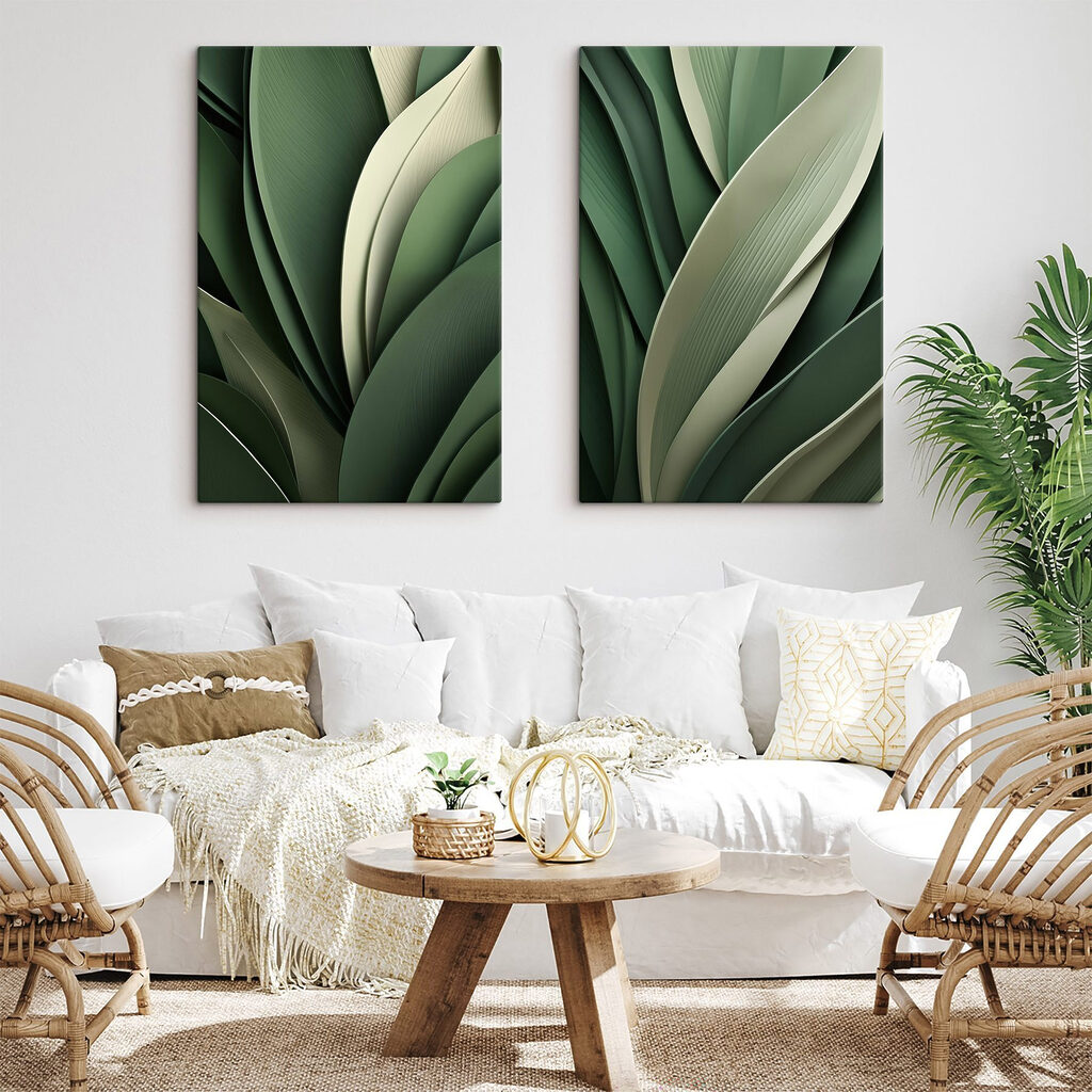 Lush green foliage in harmony