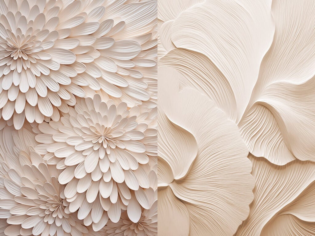 Collage of white flowers