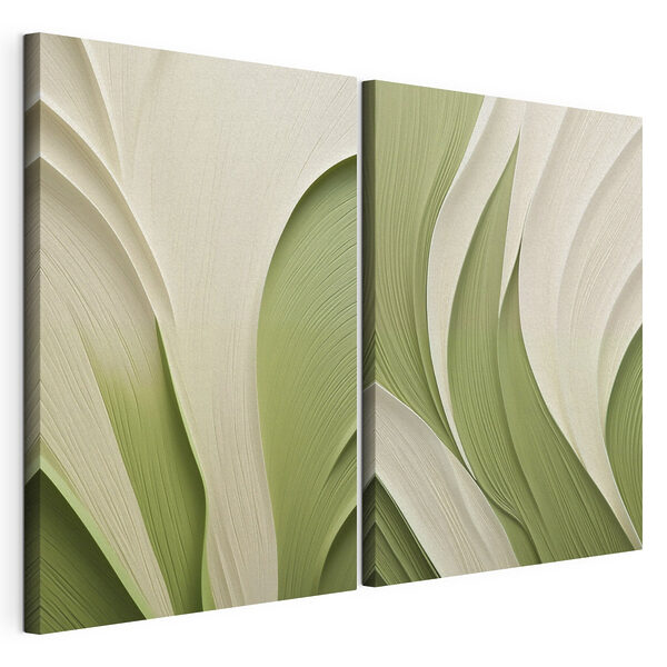 Stampa su tela modulare Linee sinuose in colori tenui