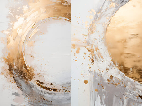 Dynamic swirls in light tones