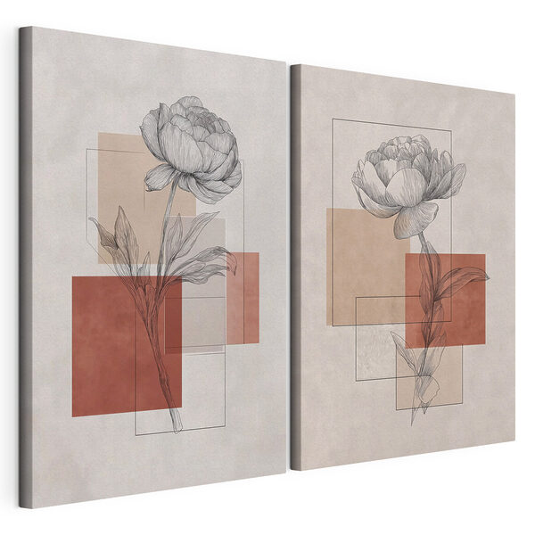 Stampa su tela modulare Disegno di un fiore