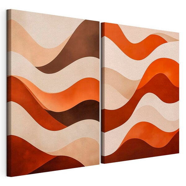 Couple of brown and white waves