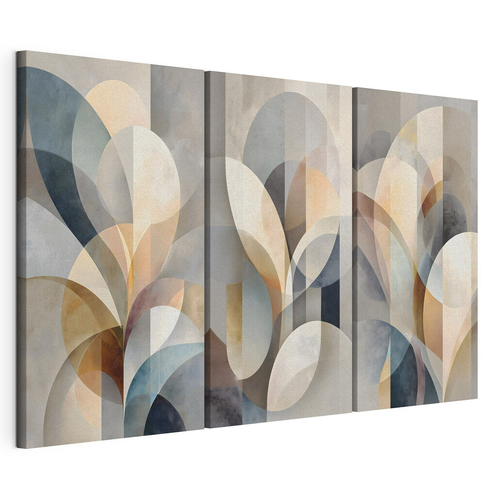 Flowing shapes in soft hues